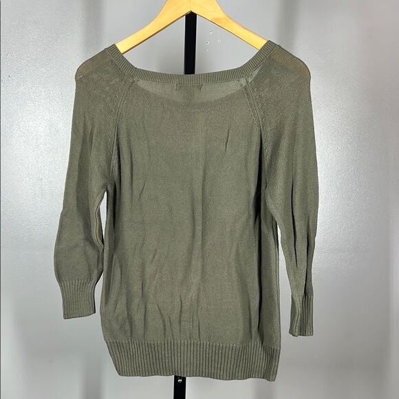 American Eagle Outfitters Green Crew Neck Sweater Relaxed Fit - Picture 2 of 6